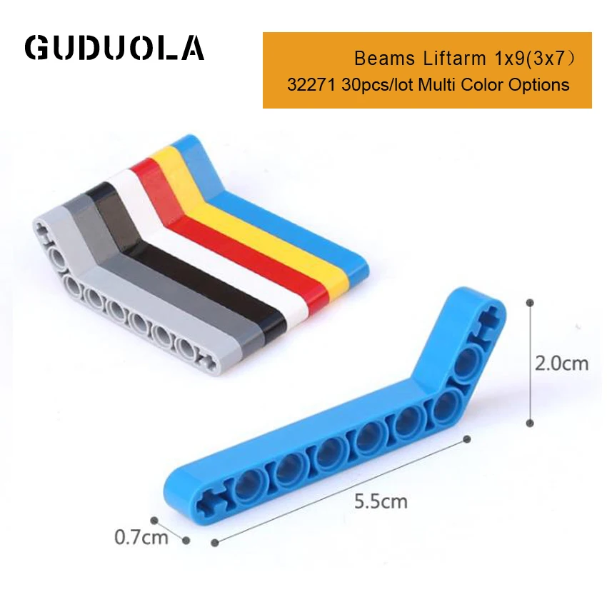 

Guduola Parts 32271 Beams Liftarm 1x9(3x7）MOC Building Blocks Educational DIY Creative Toys for Kid 30pcs/lot