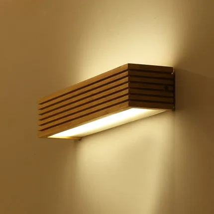 

Modern Japan Style Led Oak wooden Wall Lamp Lights Sconce for Bedroom bathroom Home Wall Sconce solid wood wall light