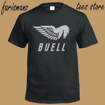 

New Buell Motorcycles Company Logo Men's Black T-Shirt Size S to 3XL