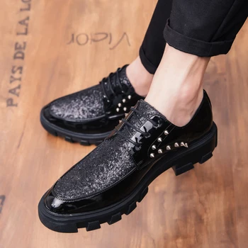 

leather shoes for men club party shoes men classic coiffeur italian oxfords men party shoes wedding dress erkek ayakkabi bona