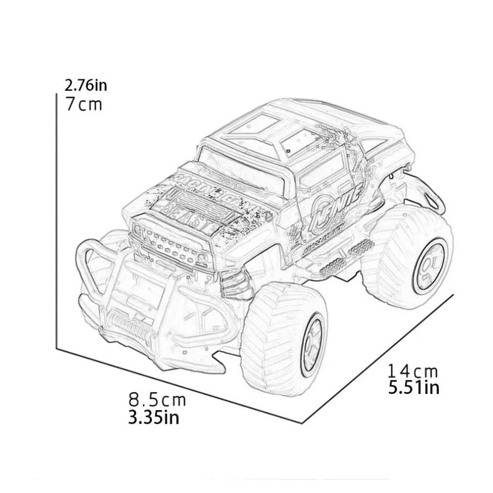 Children's Remote Control Toy Car Four-way Wireless Off-road Car Model Boy Electric Toy Car Boy Kids Toy