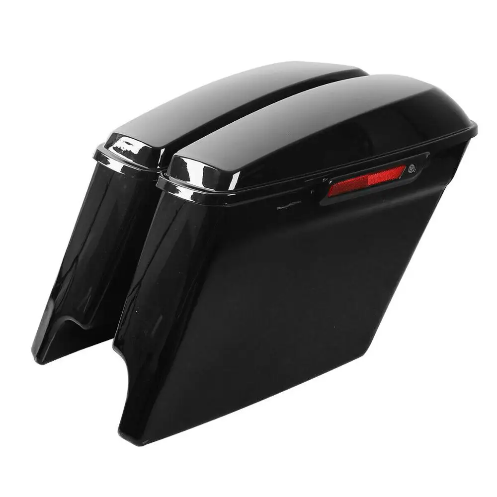

Motorcycle 5" Stretched Saddlebags w/ Keys For Harley Touring FLT FLH FLHTCU 2014-2020 2019