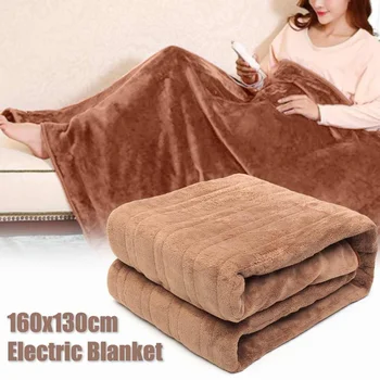 

160x130cm Electric Blanket Mat 220V Auto Electric Heated Blanket Mat Waterproof Heating Carpet 4 Gears timing Electric Mattress