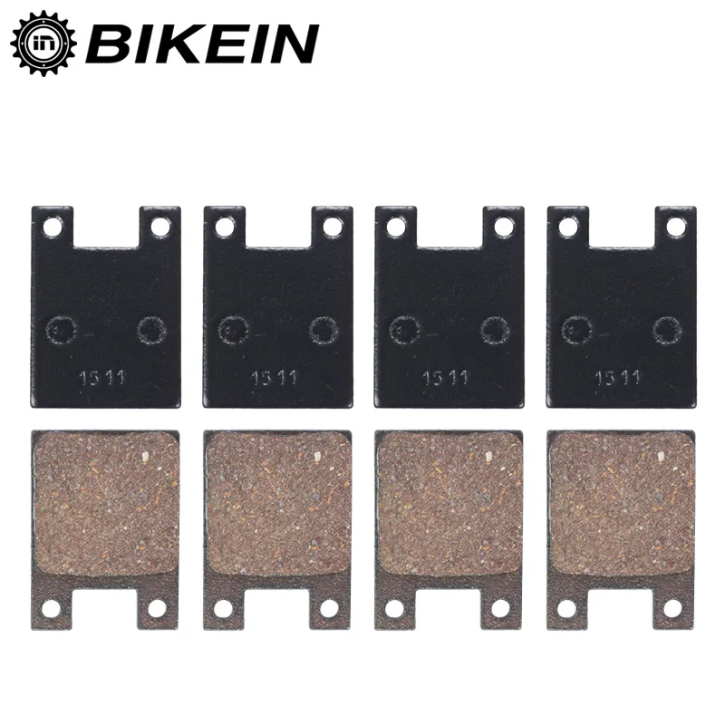 BIKEIN 4 Pairs Bicycle Resin Disc Brake Pads For HOPE OPEN 2/C2 MTB Semi-Metallic Silent Hydraulic Brake Pad Cycling Bike Parts