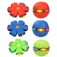 Balle Flash ovni à lancer plat, avec lumière LED, jouet pour enfant, extérieur, jardin, plage, sport, garçon, amusant, magique, jeu de Football