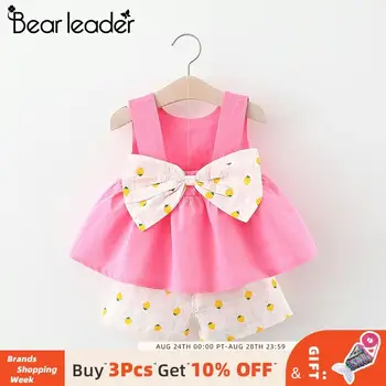 

Bear Leader Baby Girl Clothing Set New Summer Newborn Baby Clothes Backless Tops and Shorts Toddler Baby Girl Bow Clothes Outfit