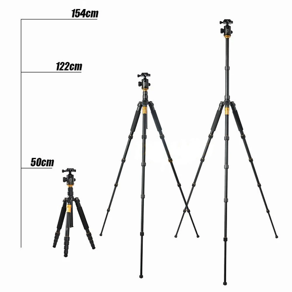 QZSD Q666 Professional Magnesium Aluminium Alloy Camera Tripod & Monopod For Cameras DSLR