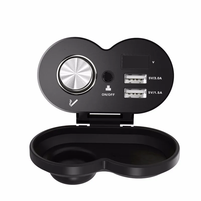 OHANEE moto rcycle USB зарядное устройство для телефона 12 В/24 В разъем прикуривателя Dual USB QC 3,0 moto зарядное устройство светодиодный водонепроницаемый вольтметр