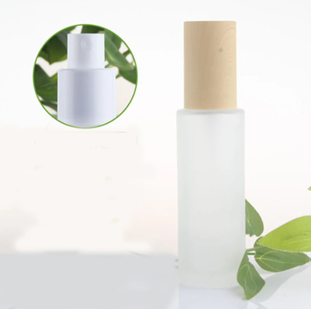 Clear Frosted Spray 120 мл бутылка для лосьона, белый/прозрачный пустой флакон для духов с крышкой под дерево - Цвет: Clear Frosted Spray