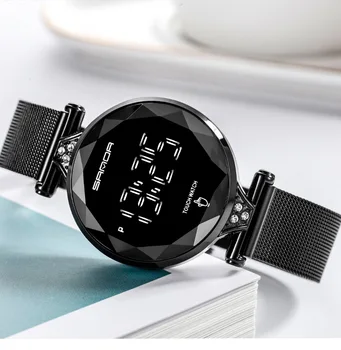 

Luxury Ladies Watches Fashion Casual Women Bracelet LED Stainless Steel Band Digital Watch Female Relogio Masculino