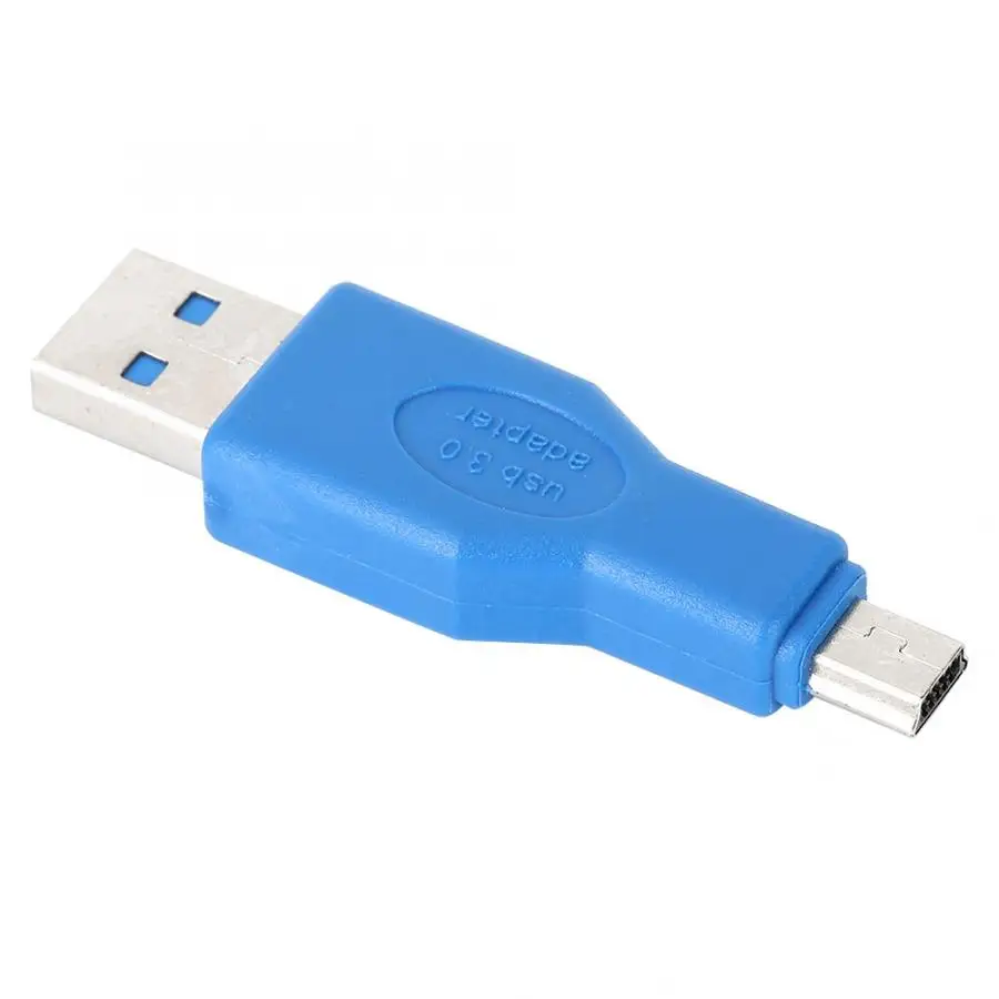 Высокая скорость передачи ПВХ USB 3,0 штекер к мини5p адаптер конвертер синий