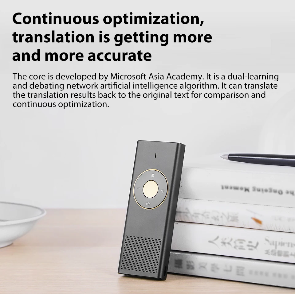 The latest Xiaomi mijia translator Pro travel research work 15 languages Microsoft translation engine 7 days standby 8H translat (6)