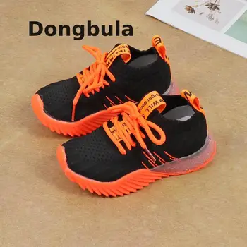 

Kids Shoes Sneakers Mesh Knitted Colorful Jelly Bottom Children Sneakers For Girls Tennis Breathable Boys Sport Shoes Footwear