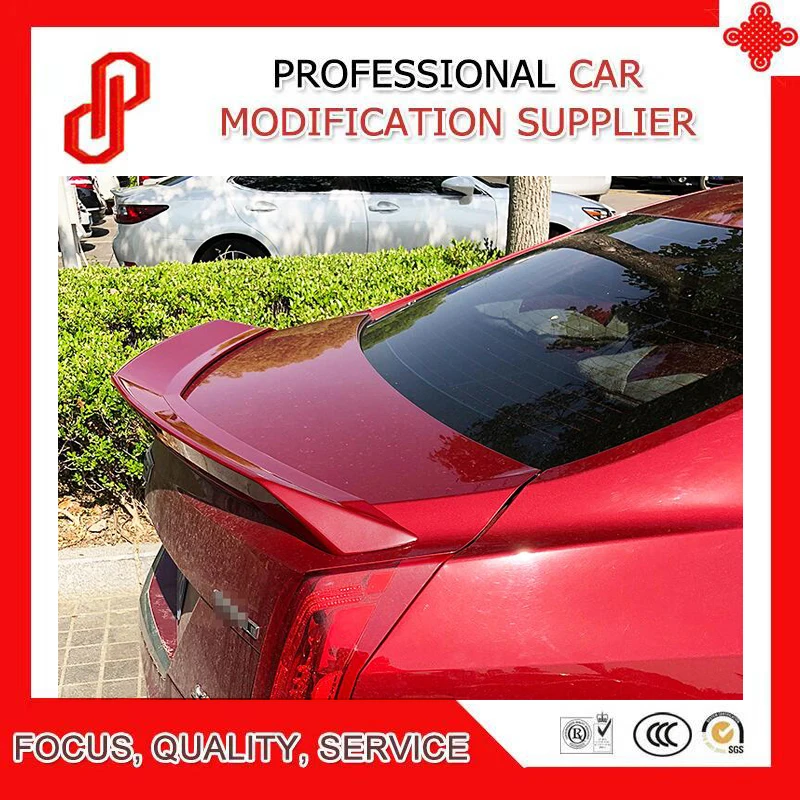 

High quality New Design ABS Rear Wing Black white Red car Rear lip Spoiler For Cadillac ATSL ATS 2014 2015 2016 2017 V style