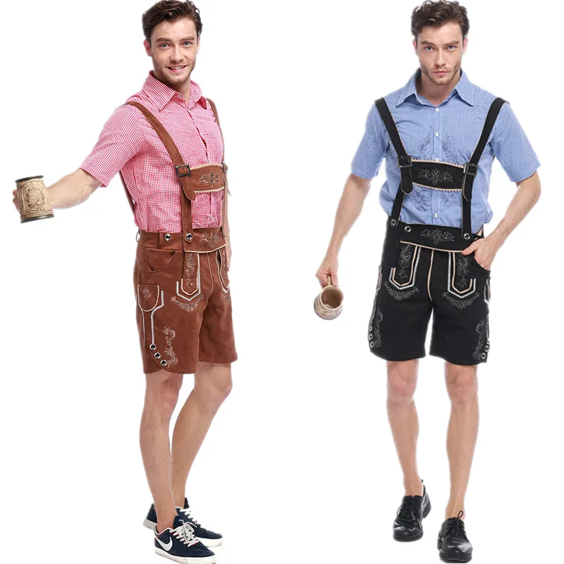 Немецкое баварское пиво костюм для Октоберфеста карнавал вечерние Lederhosen шорты комплект