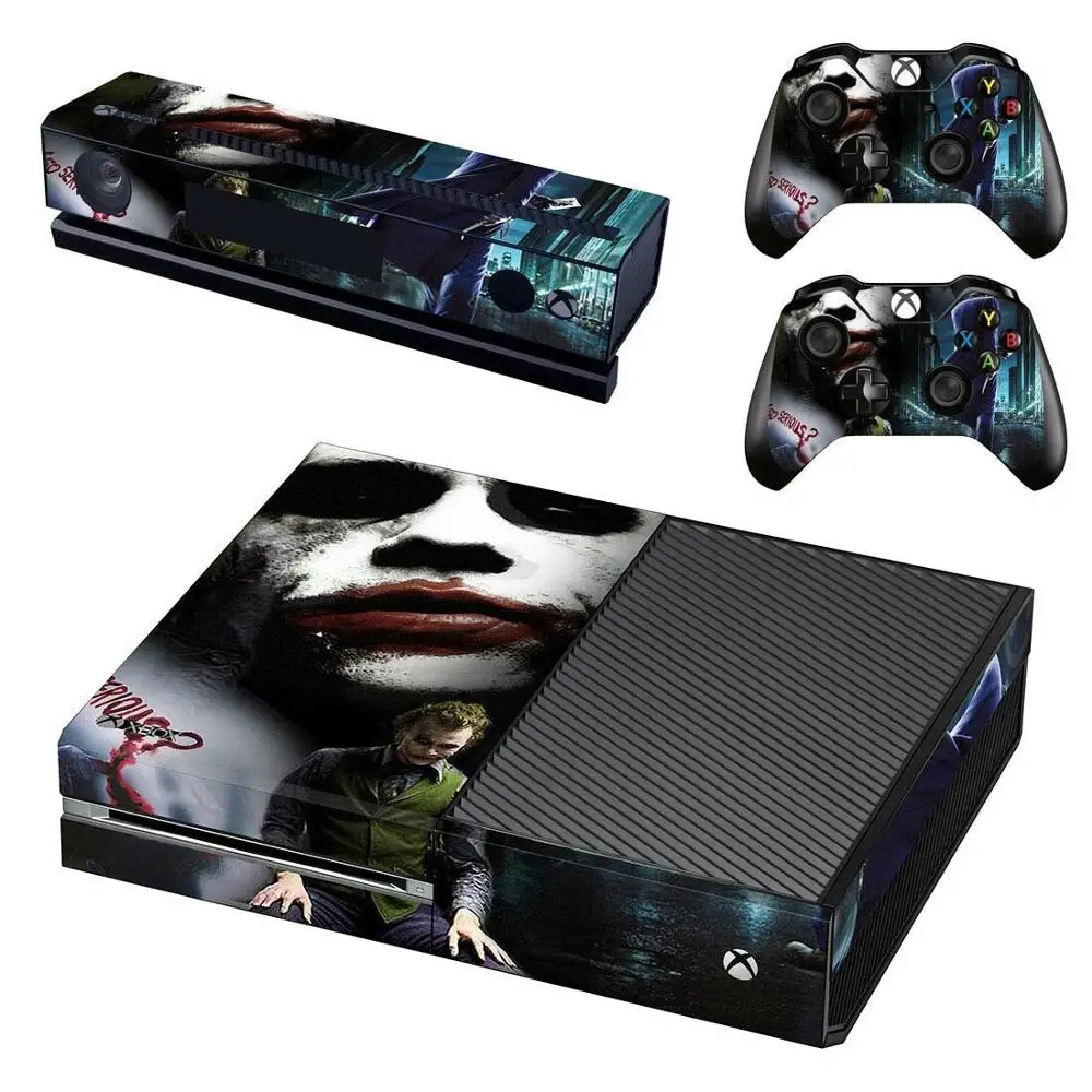DC Джокер наклейка для Xbox One консоли и Kinect и 2 контроллера для Xbox One Наклейка из винила - Цвет: GSTM1322
