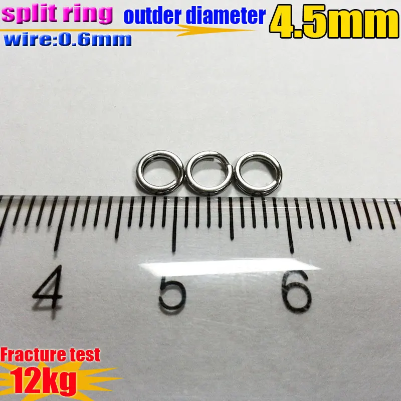 

2019new Fishing lures Split Rings wire 0.6mm*outside diameter 4.5mm Quantity 500pcs/lot material 304 stainless steel