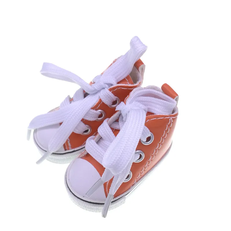 orange Tilda 5,5 см кожаные кроссовки для кукол Paola Reina Minifee Corolle, игрушка Bjd кукла спортивная обувь для EXO KPOP набивные куклы, игрушки - Цвет: orange