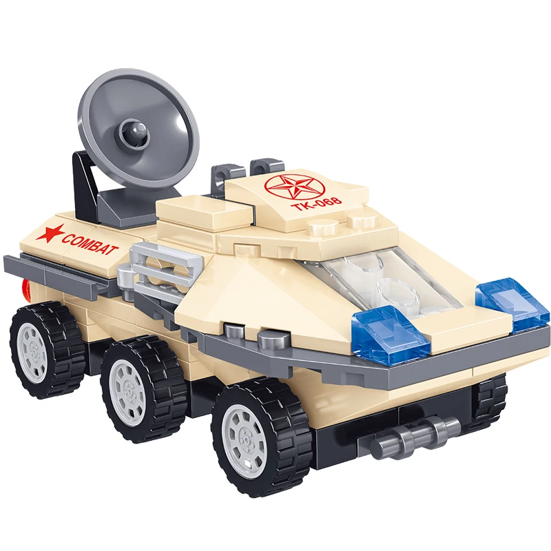 Городской Робот трансформации Строительный Блок военный автомобиль танк кирпич