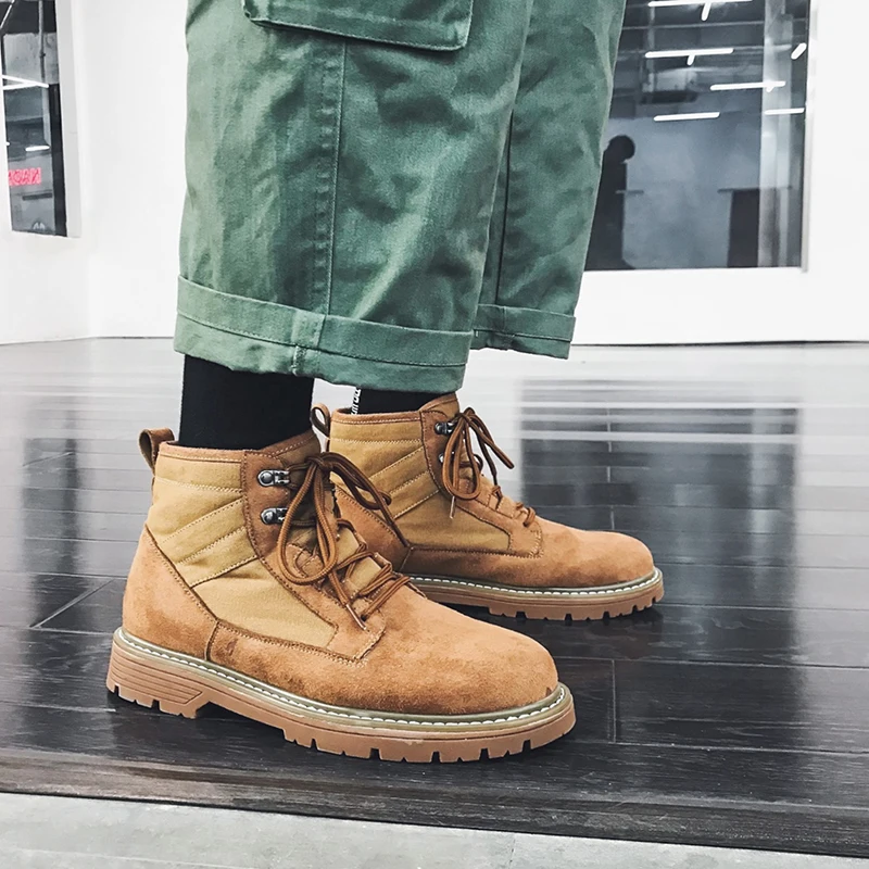 Men Ankle boots Men's plush warm Fashion Snow Boots Shoes Winter Sneakers lace up Men Shoes Winter Boots Black Blue Footwear a4