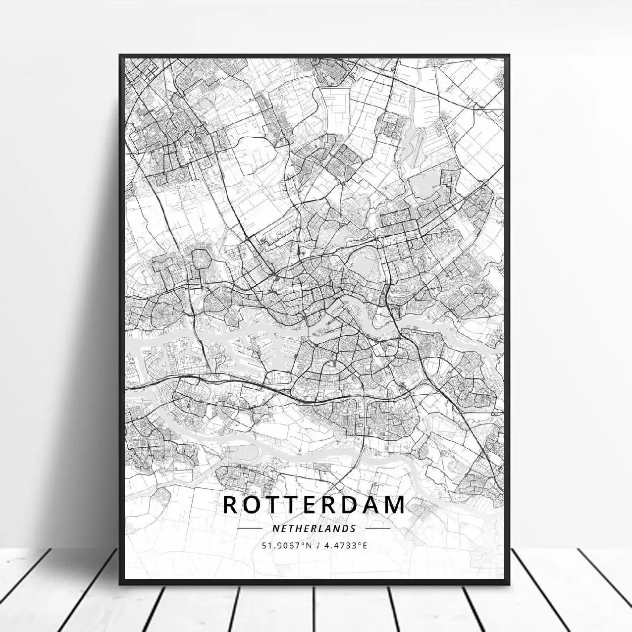 Hilversum Fijnaart бреда Эйндховен Роттердам Delft Apeldoorn карта Нидерландов плакат