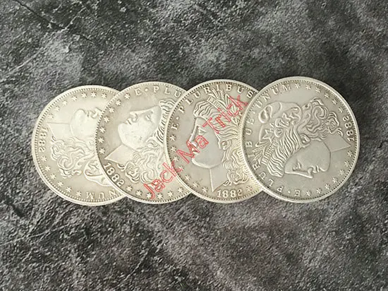 Четыре в одном Morgan набор долларовых банкнот-Coin& Money Magic, Magic Trick