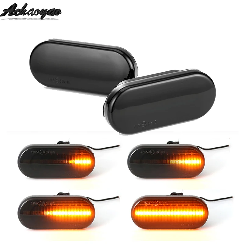 

Car LED Side Marker Dynamic Turn Signal LED auto Amber car Light Smoke Blinker for Volkswagen Bora Golf 3 4 Passat 3BG Polo SB6