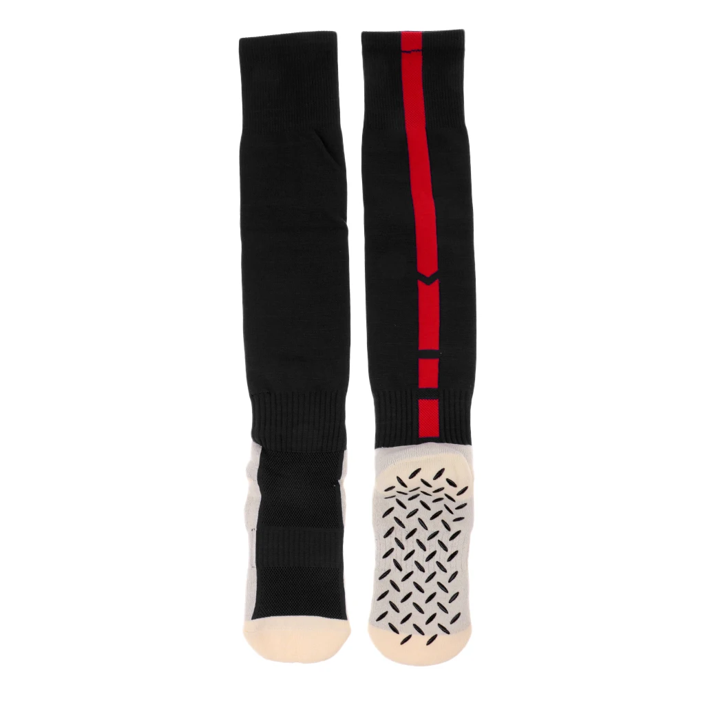 Black One Size Противоскользящие футбольный носок, футбольные носки до колена, утепленные хлопковые чулки, впитывающие пот, для спорта на открытом воздухе - Цвет: Black One Size