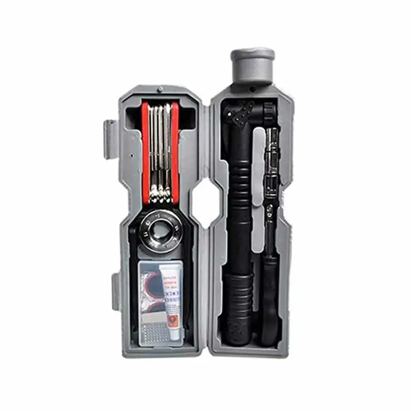 

BIKING Bicycle Repair Tools Kit Capsule Box Multi Folding Spoke Wrench MTB Bike Cycling Tire Repair Bottle Cage Tool Set