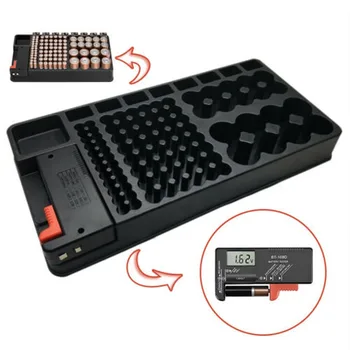 

High Quality Battery Storage Organizer Case Removable Case Removable Case For AAA AA 9V C D 100+ Batteries
