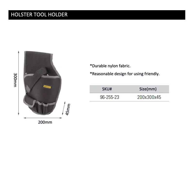 Стэнли 1 шт. Беспроводная Дрель Кобура для шуруповерта сумка держатель прочная маленькая сумка для электрика на инструментах нейлоновые пистолетные сумки для инструментов