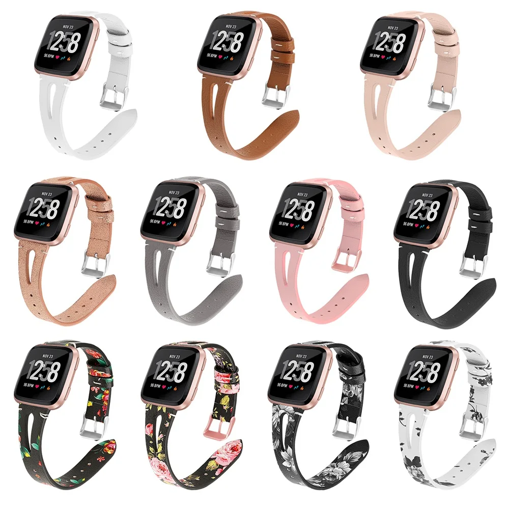 Ремешок-браслет из искусственной кожи с принтом для замены Fitbit Versa, аксессуары для смарт-часов Fitbit Versa Correa