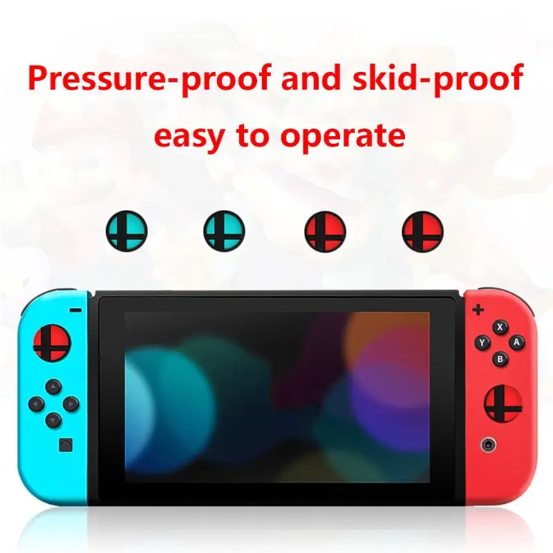 1 Pair Analog Thumb Stick Silicone Skin Grips Anti-Skid Joy Con Cap Replacement for Switch NS Console Controller