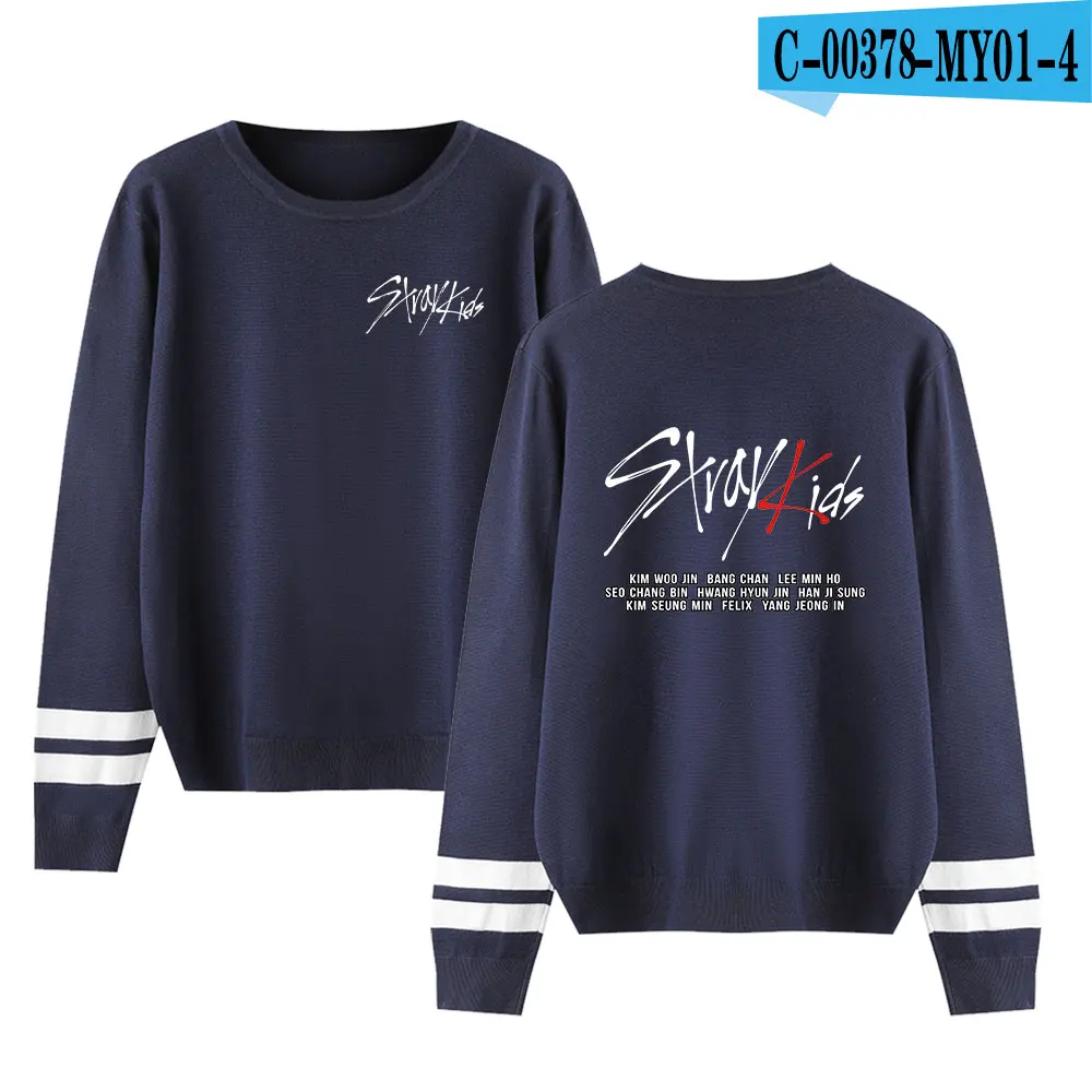 Stray kids Kpop Классный Логотип модный свитер с круглым вырезом свободный модный Удобный зимний тренд для женщин и мужчин свитер - Цвет: MY01