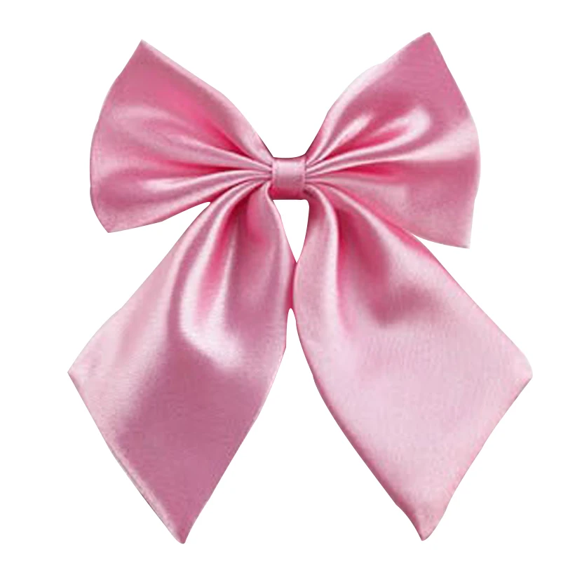 a06 Pink 1 шт., Женский галстук, красный, черный, Бабочка, Женский Галстук-бабочка, для девушек, студентов, гостиницы, клерк, официантка, одежда для шеи, шелковые галстуки, QLYC0010 - Цвет: a06 Pink