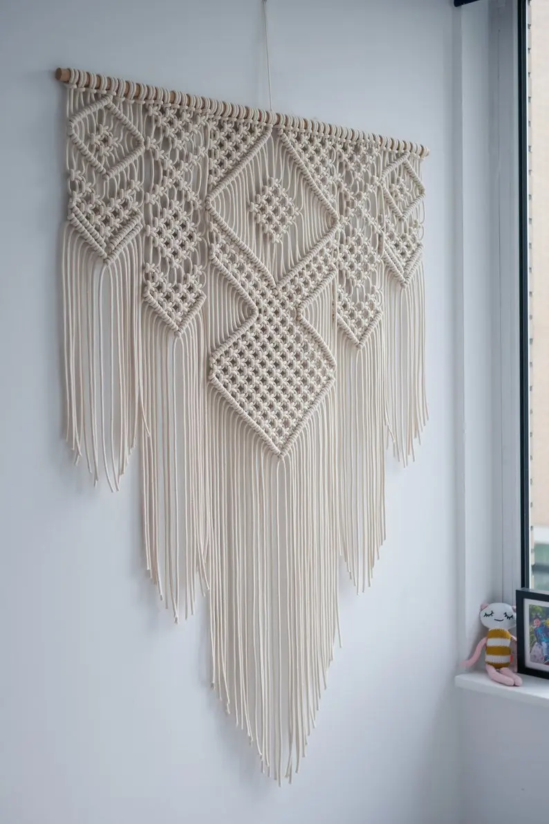 Богемский настенный гобелен, домашний декор, скандинавский макраме, настенный гобелен, цветок жизни, креативное вязаное настенное одеяло