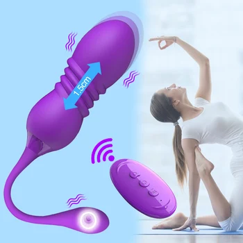 Bullet Vibrator Thrusting G-Spot Simulator Vaginal ball Anal Plug Vibrating Love Egg Masturbator Sex Toys For Women Adults Toys 4