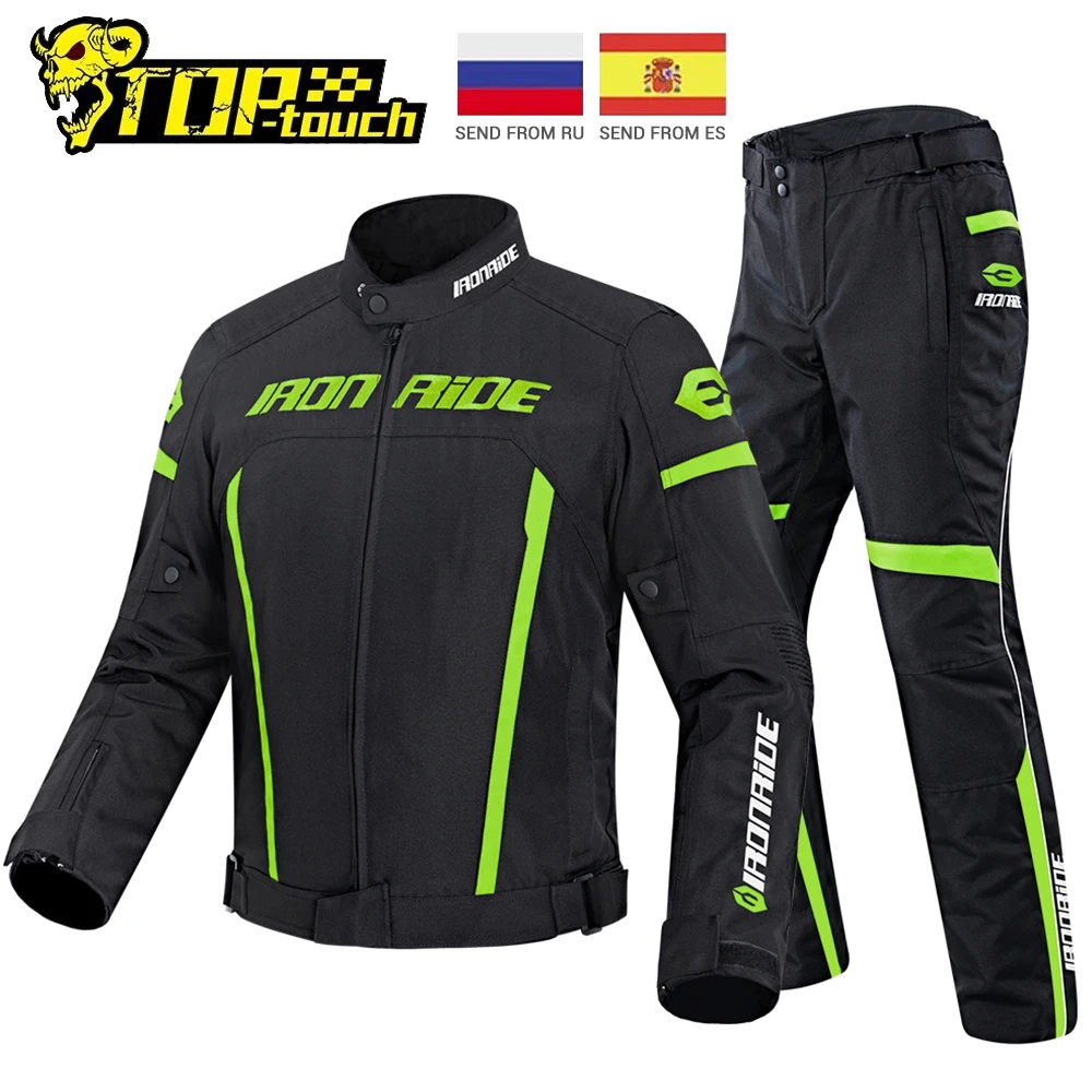 IRONRIDE Waterproof Motorcycle Jacket Set Riding Racing Moto Jacket Body Armor Protective Gear Motocross Motorcycle New