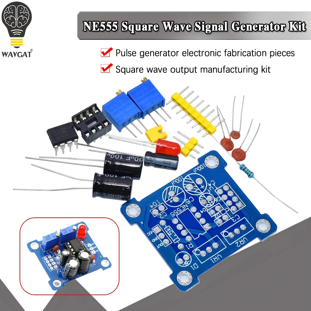NEW NE555 Duty Cycle and Frequency Adjustable Square Wave Module DIY Kit 