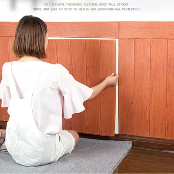 

3d Imitation wood grain Wall Stickers Waterproof Decor Stickers For Bedroom Living Rooms Diy Decorative 70*70cm