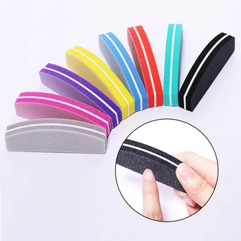 

5 Pcs/Set Professional Nail File Sponge Sanding Grinding Nail Files Buffer Sanding Block Nail Art Care Tool 8 Colors