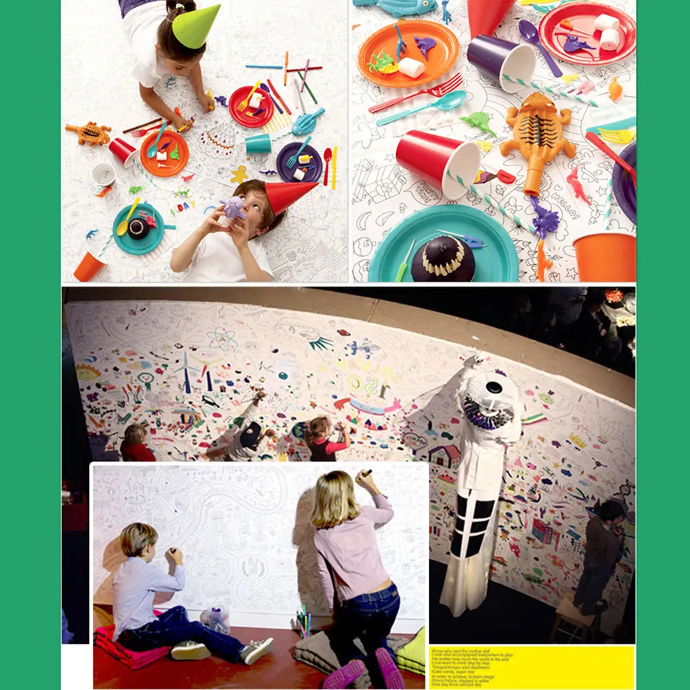 Дети ребенок супер живописец ребенок огромный бумага для рисования гигантский раскраска плакат Игрушки для мальчиков и девочек подарок на день рождения Развивающие игрушки для рисования