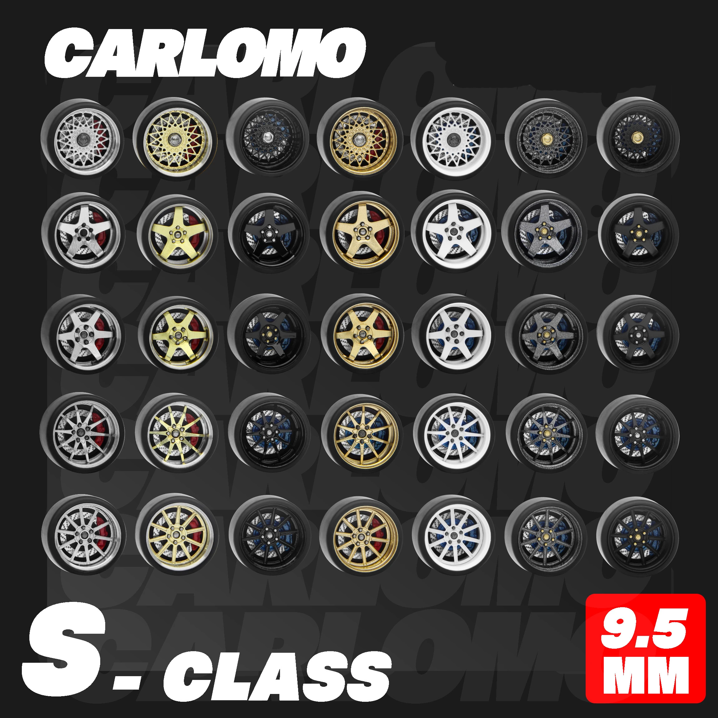 4pcs 2021 Year Carlomo 1/64 Alloy 9.5mm 