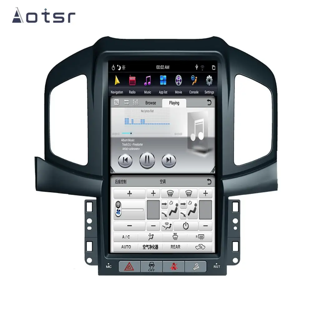 Excellent Android 8.1 4G+64GB Tesla style Car GPS Navigation DVD Player For Chevrolet Captiva 2013-2017 Auto stereo multimedia player unit 3