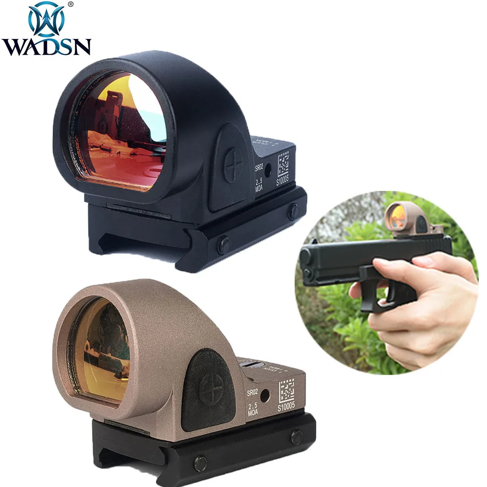 

WADSN New Airsoft Mini Pistol SRO Red Dot Scope Sight Softair Hunting Reflex Sight fit 20mm Picatinny Rail For Handgun
