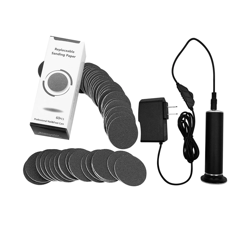 

2 Set Replacement Sandpaper Discs Pads for Electric Foot File Callus Remover Pedicure Tool Speed Adjustable