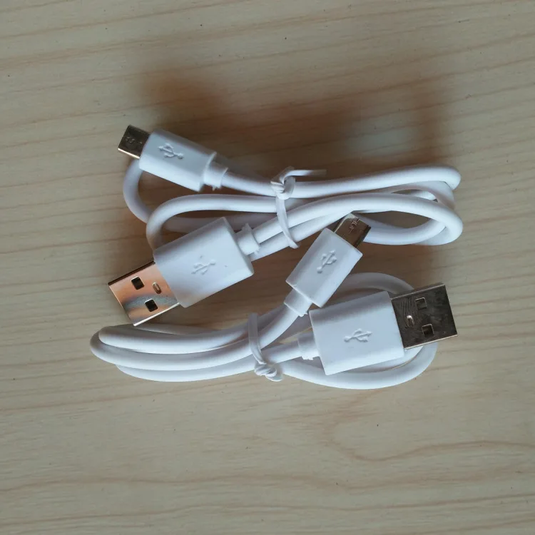 25-30CM V8 port micro USB charger cables for Samsung HTC Android phone power bank mp4 charging white color
