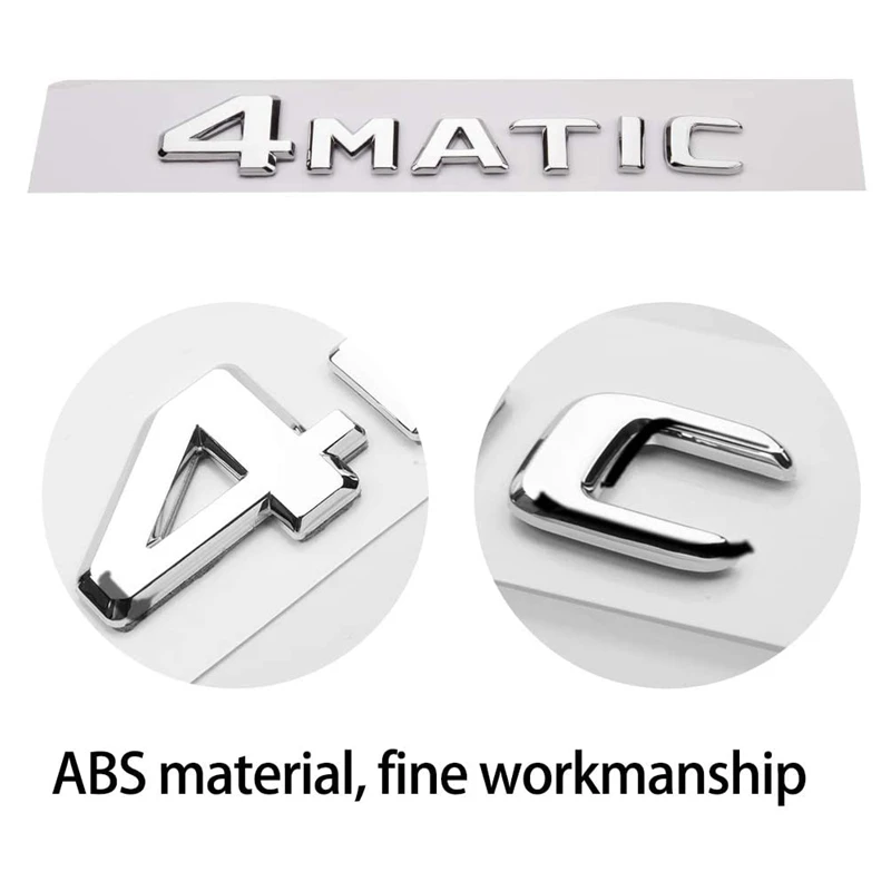 4MATIC Auto Trunk Door Fender Bumper Badge Decal Emblem Adhesive Tape Sticker Replacement for Mercedes-Benz car decal car emblem epoxy sticker badge