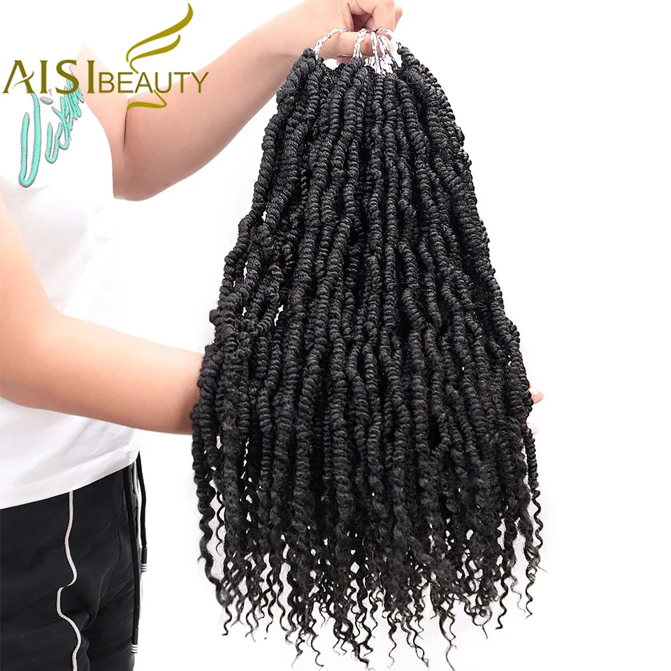 

Pre-twisted Spring Twists Synthetic Crotchet Hair Extensions Ombre Crochet Braids Pre Looped Fluffy Bomb Twist Braiding Passion