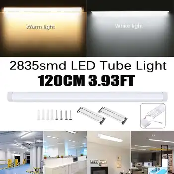 

120cm Led Tube Light Lamp Tube AC85-265V 2.93ft 1200mm Wall Lamp 96LED 48W Warm White Cold White Tri-proof Light
